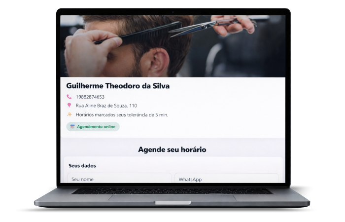 Página do cliente (Desktop)